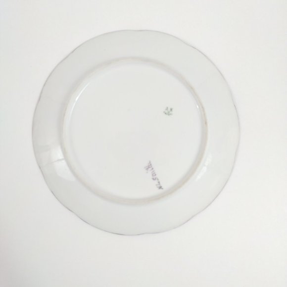 ADK Limoges France Plate Purple Pansies Signed NL Smith - Picture 3 of 5